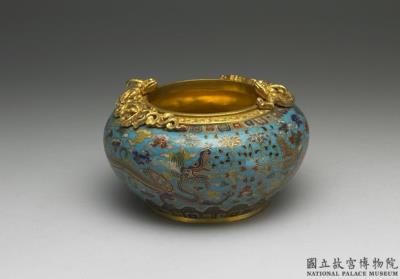 图片[2]-Copper vessel with cloisonne enamel decor, Qing dynasty, Qianlong reign (1736-1795)-China Archive